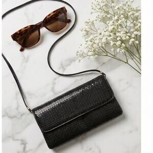 Vintage Black Whiting And Davis Old Hollywood look Mesh Purse